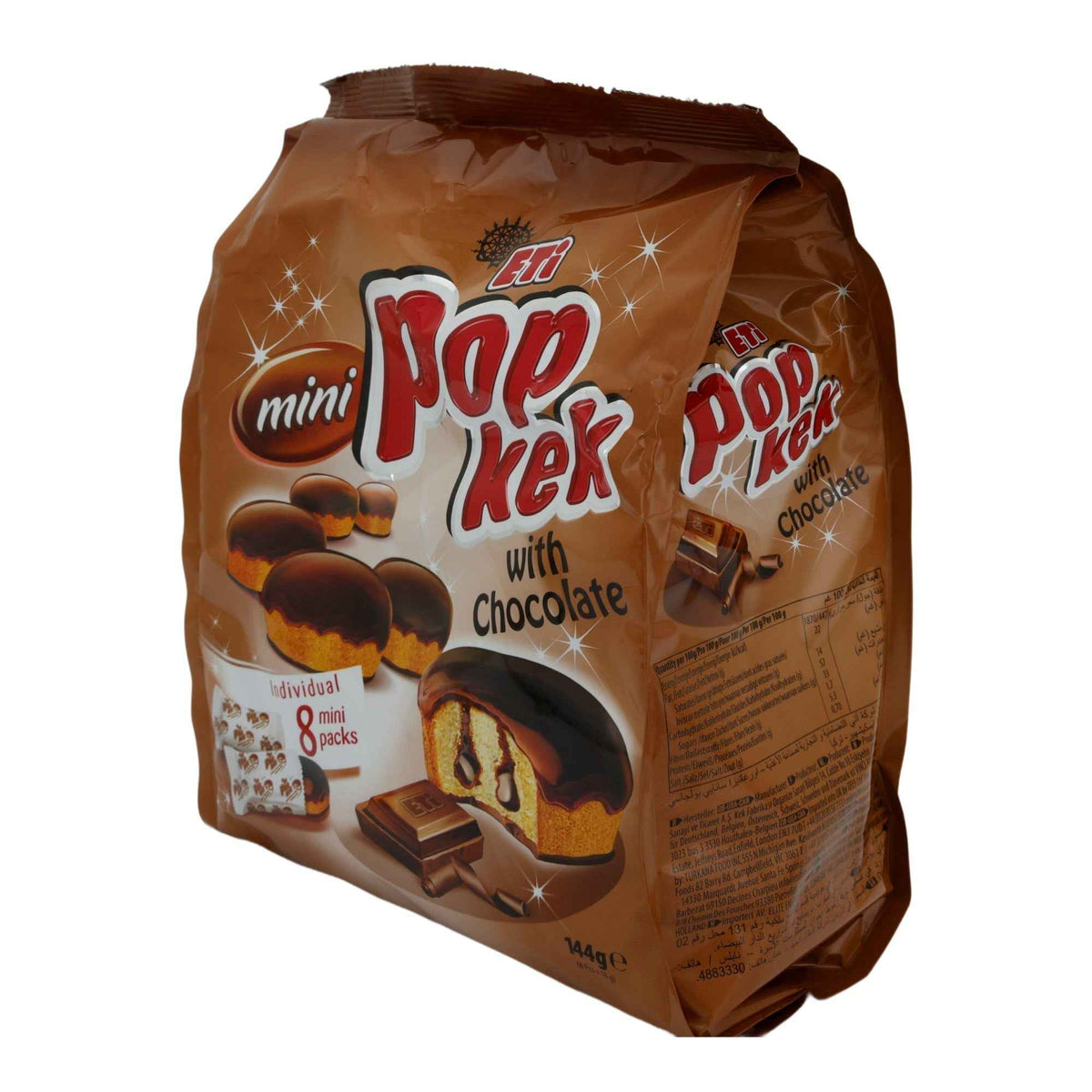 Mini-Kuchen Eti Mini Popkek | Gebäck | mit Schokoladenüberzug | 144 g