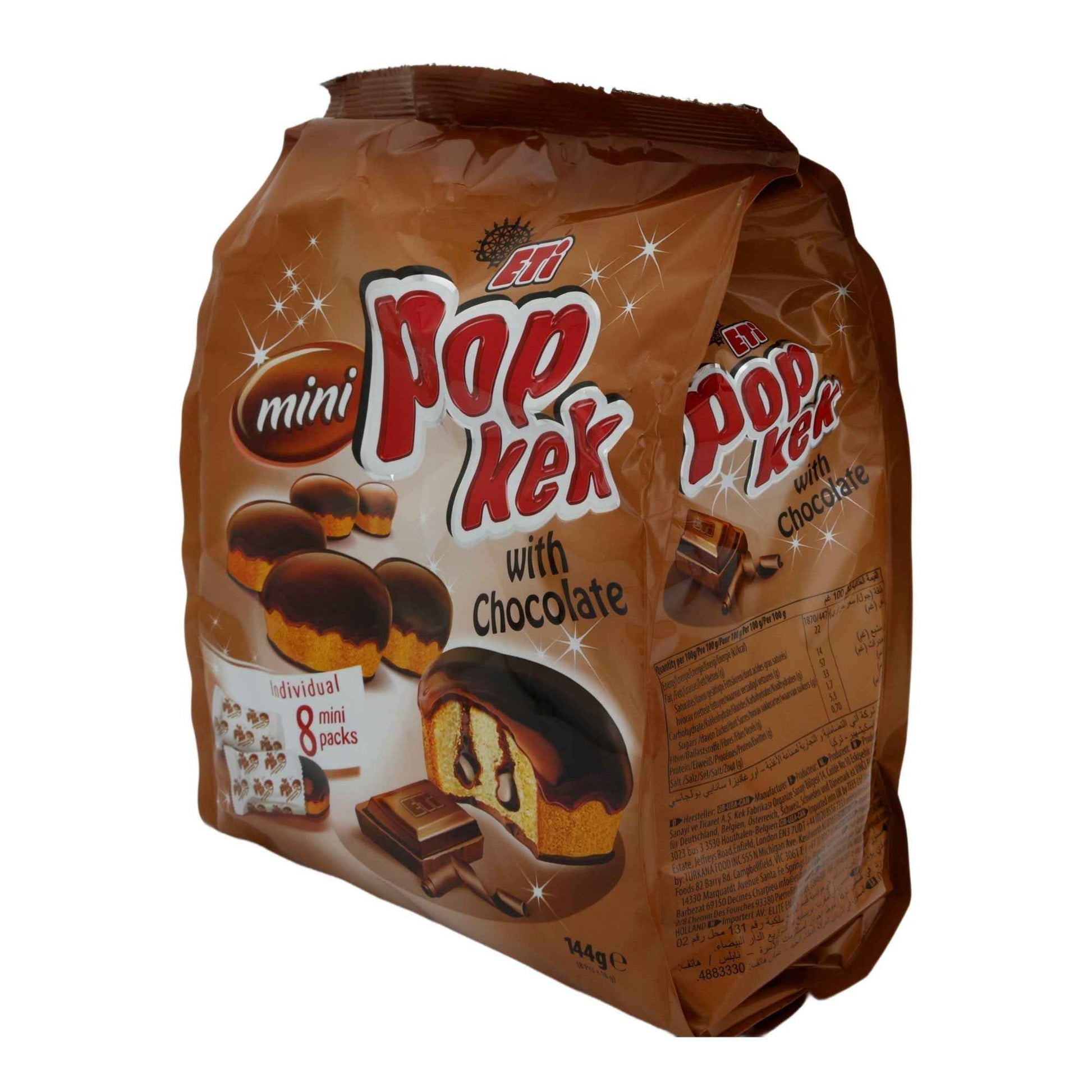 Mini-Kuchen Eti Mini Popkek | Gebäck | mit Schokoladenüberzug | 144 g