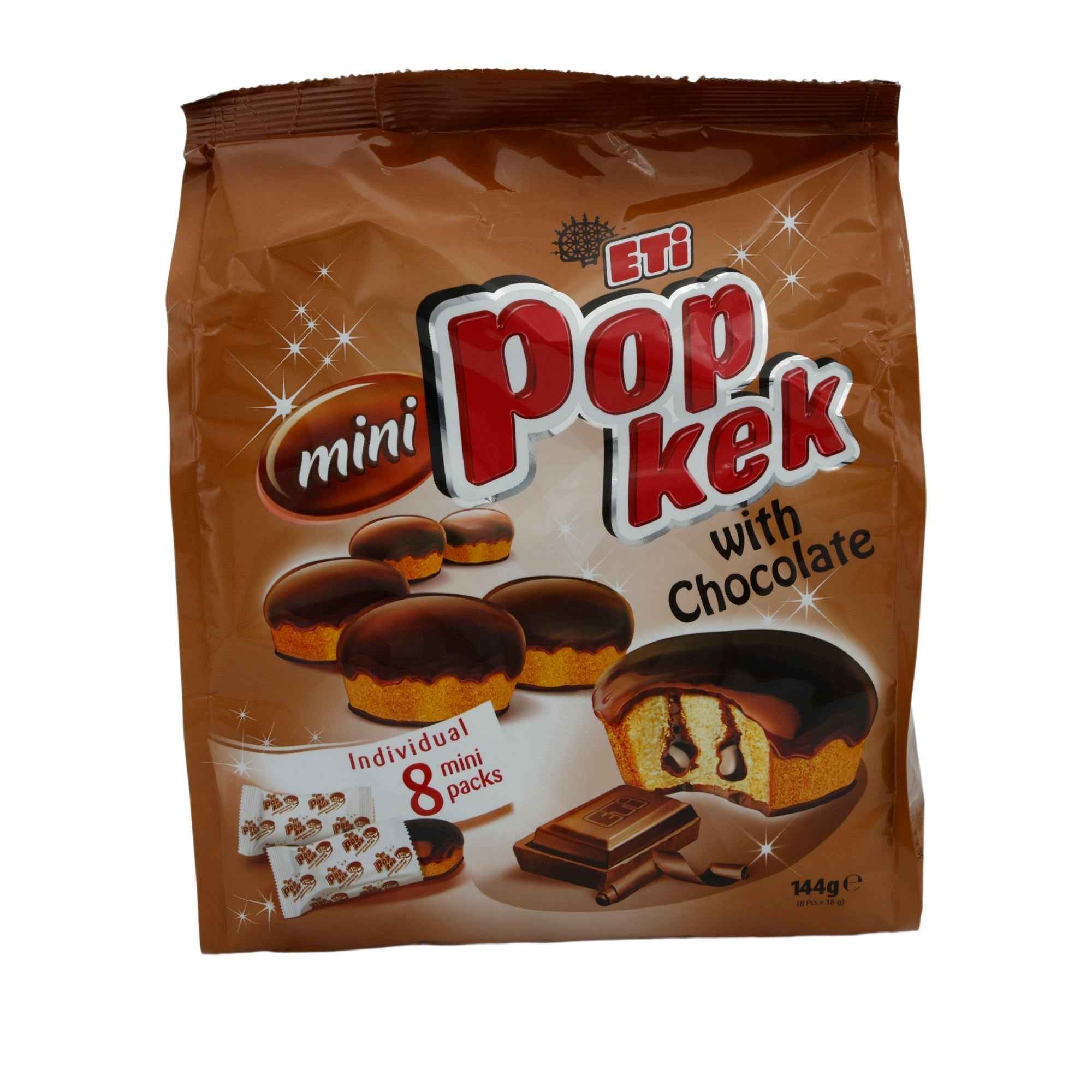 Mini-Kuchen Eti Mini Popkek | Gebäck | mit Schokoladenüberzug | 144 g