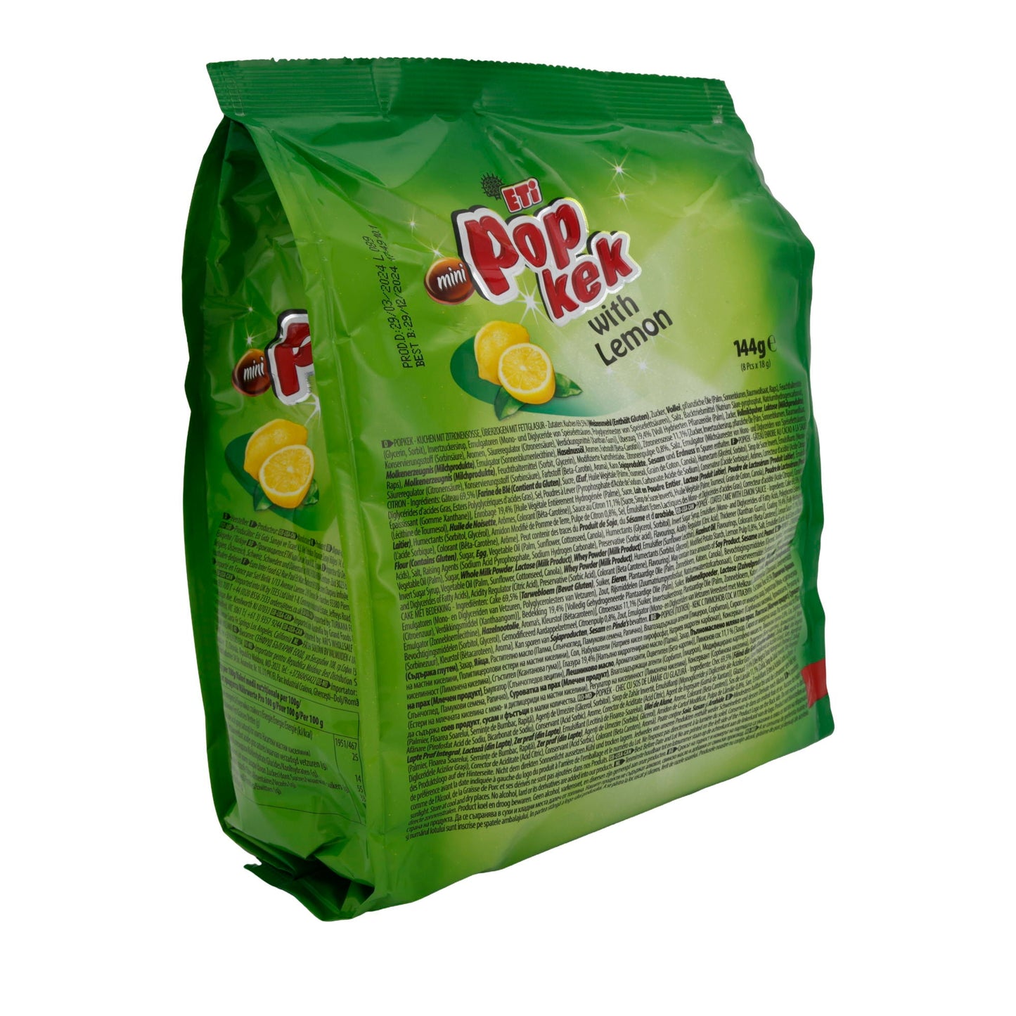 Mini-Kuchen ETI Mini Popkek | Gebäck | mit Zitronengeschmack | 8 x 18 g