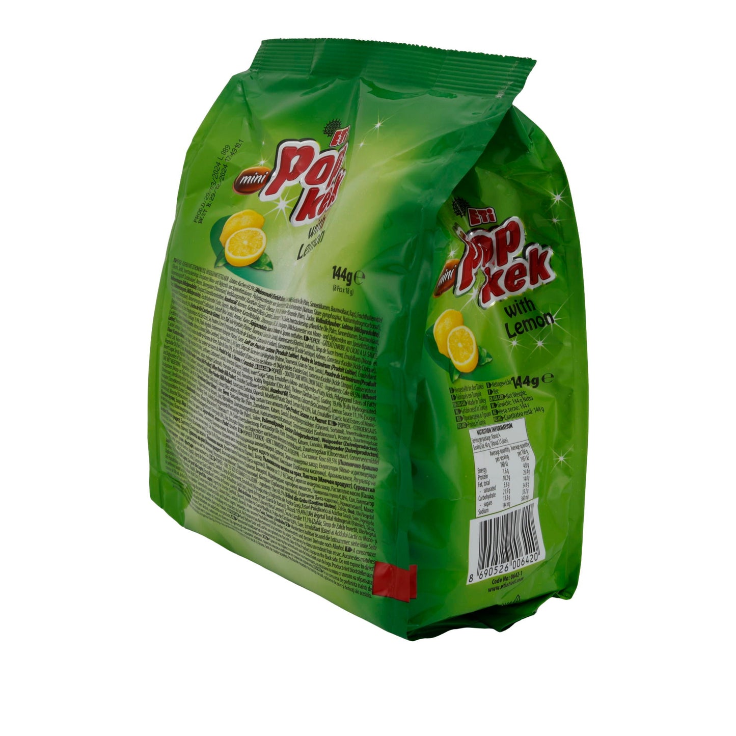 Mini-Kuchen ETI Mini Popkek | Gebäck | mit Zitronengeschmack | 8 x 18 g