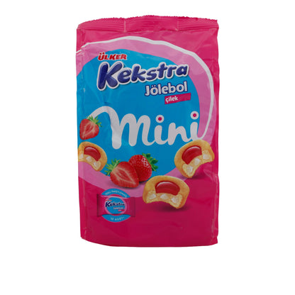 Mini Kuchen Ülker Kekstra | Gebäck | Mit cremiger Füllung & Erdbeerjelly | 150 g