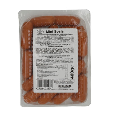 Miniwürstchen Aladin | Mini Sosis | Zart, Hähnchen, in Eigenhaut | 400g ALADIN