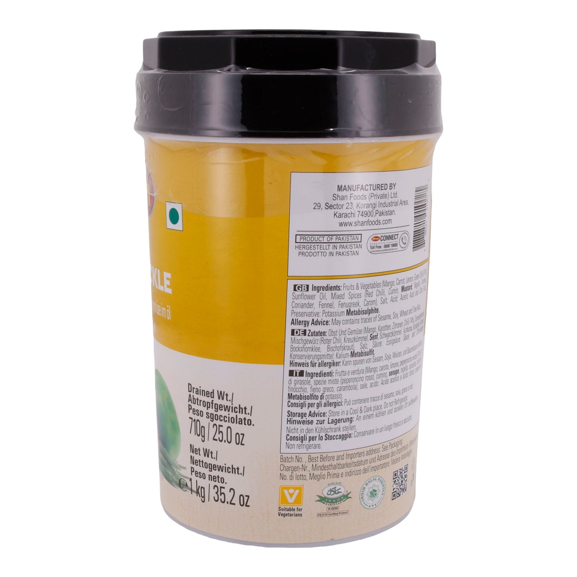 Mixed Pickle Shan | Würzige Mischung | Aus Mango, Karotte, Zitrone und Chili | 1Kg - Taste Your World