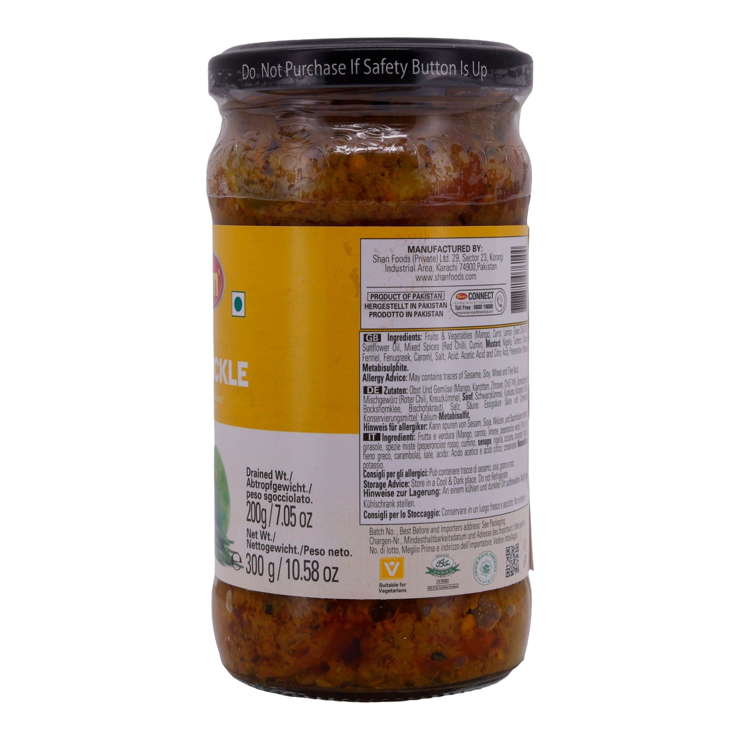 Mixed Pickle Shan | Légumes épicés | Dans l'huile | 300 g