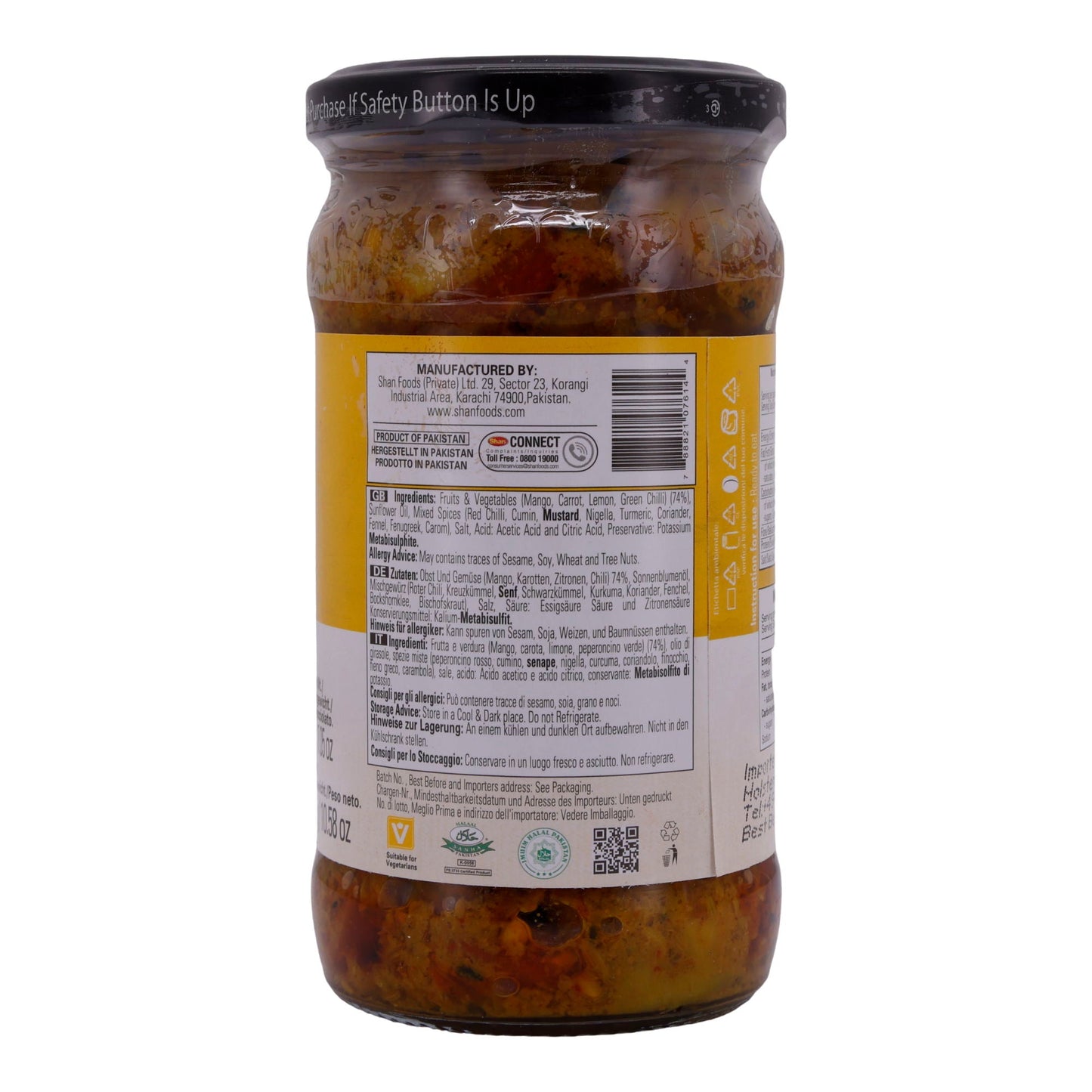 Mixed Pickle Shan | Légumes épicés | Dans l'huile | 300 g