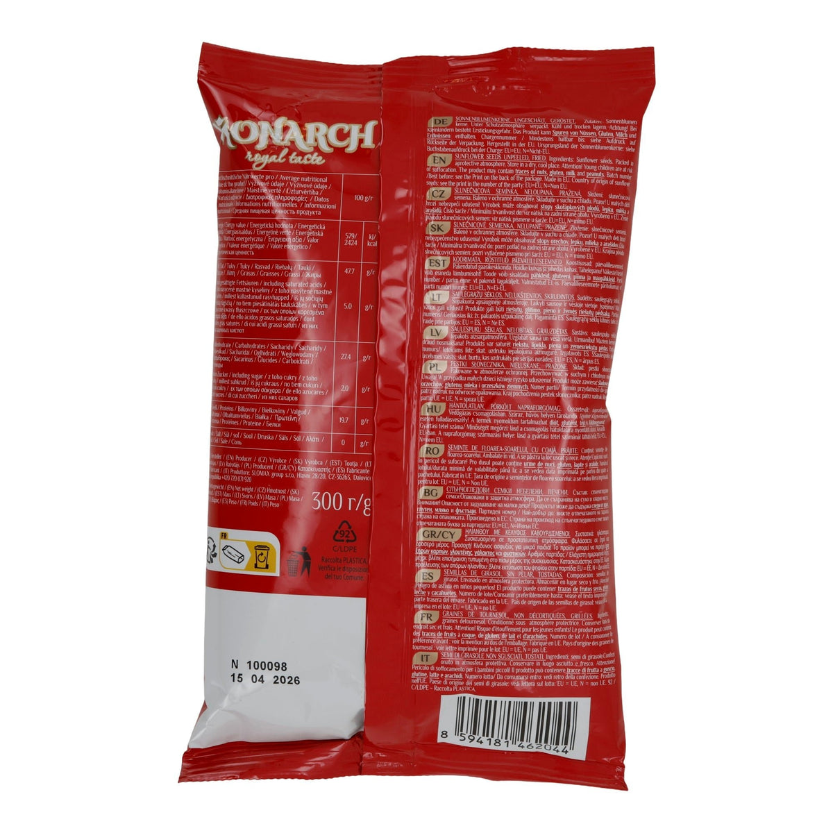 Monarch | Sonnenblumenkerne geröstet | Striped Giant | 300 g
