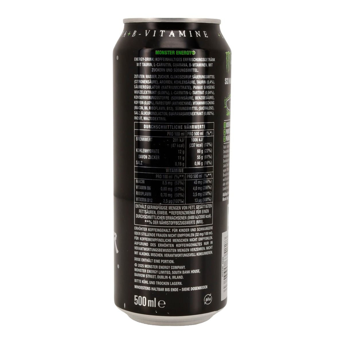 Monster Energy Drink | Taurin, L-Carnitin, Guarana | 500 ml Monster