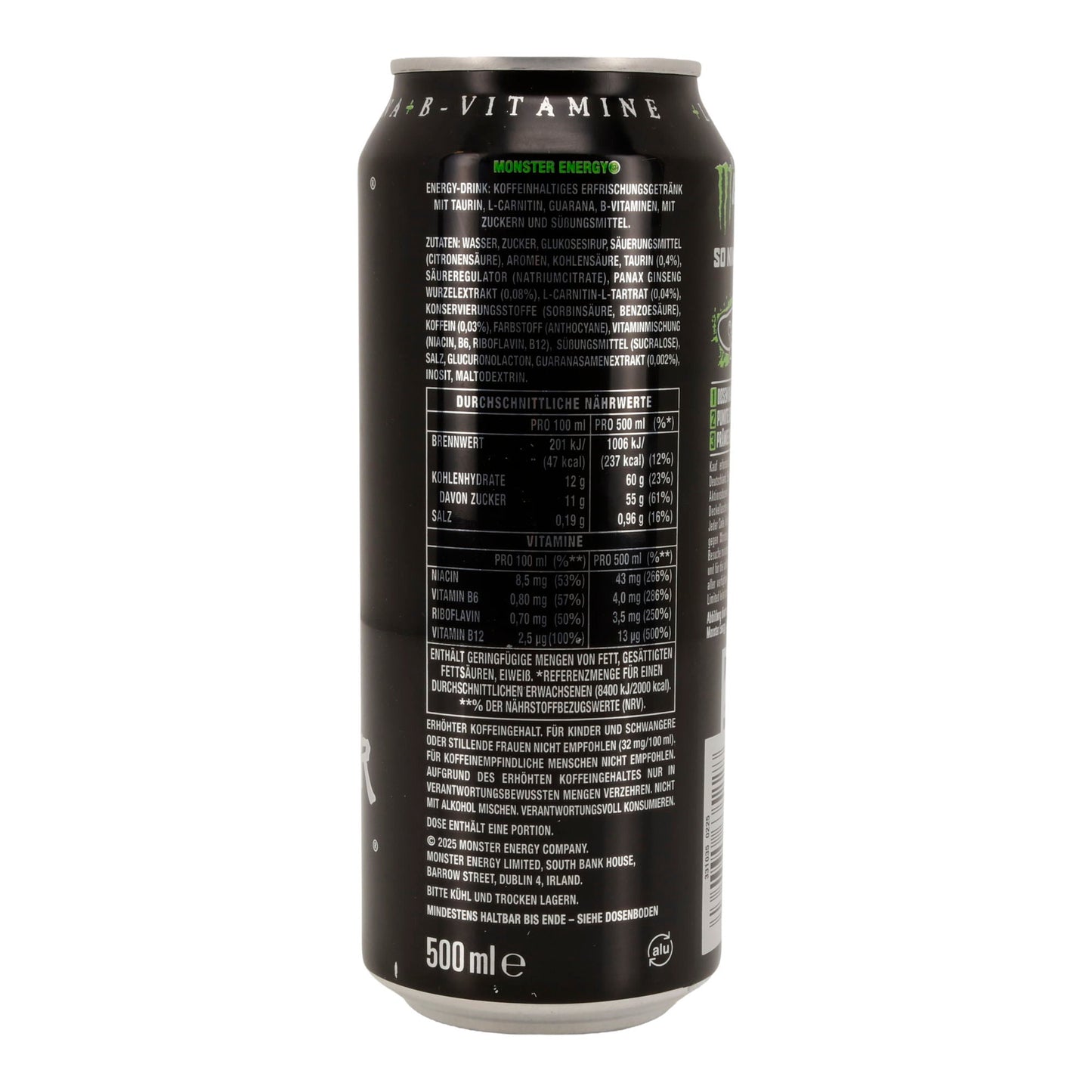 Monster Energy Drink | Taurin, L - Carnitin, Guarana | 500 ml - Taste Your World