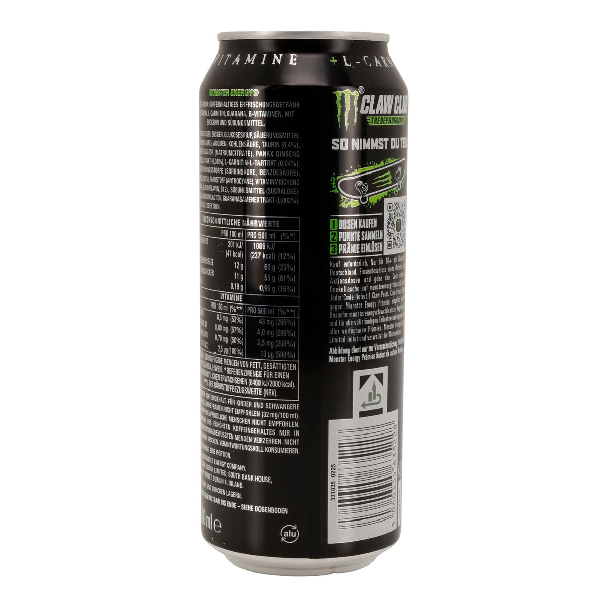 Monster Energy Drink | Taurin, L-Carnitin, Guarana | 500 ml Monster