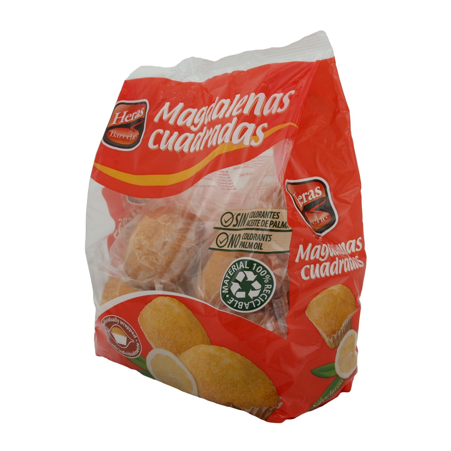Muffins Heras | Magdalenas Carrées | Classiques, sans huile de palme | 350 g