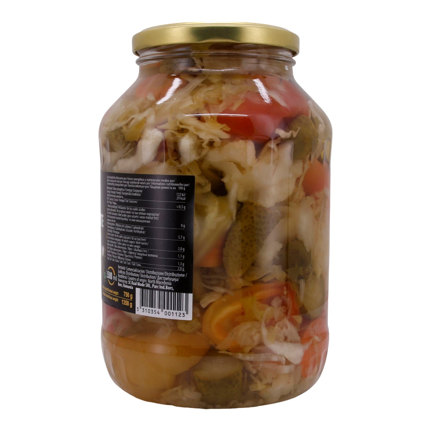 Muraturi Mixte Gerula | Traditionele Groentemix | Ingelegde groenten op Roemeense wijze | 1350 g