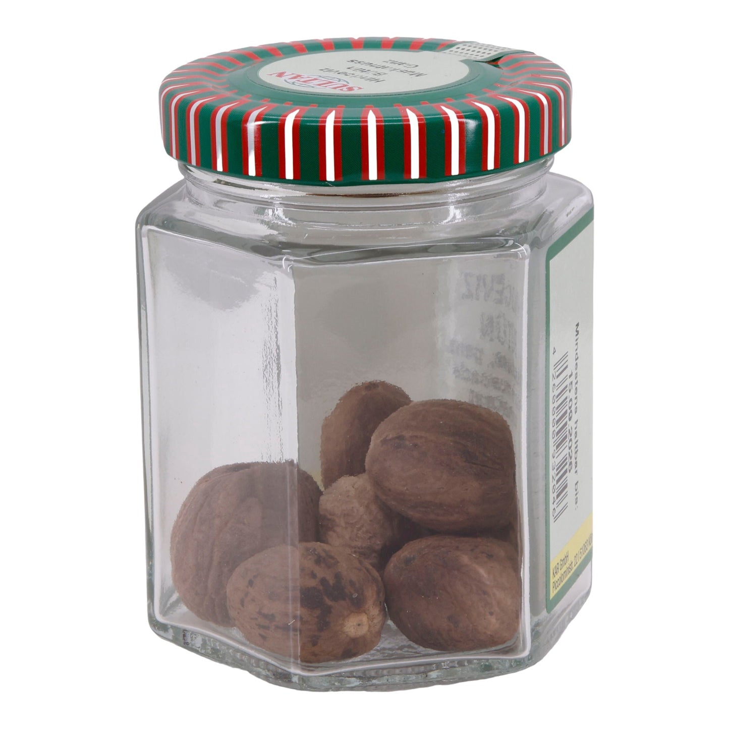 Muskatnuss Sultan | Ganze Muskatnuss | 8 Stück im Glas