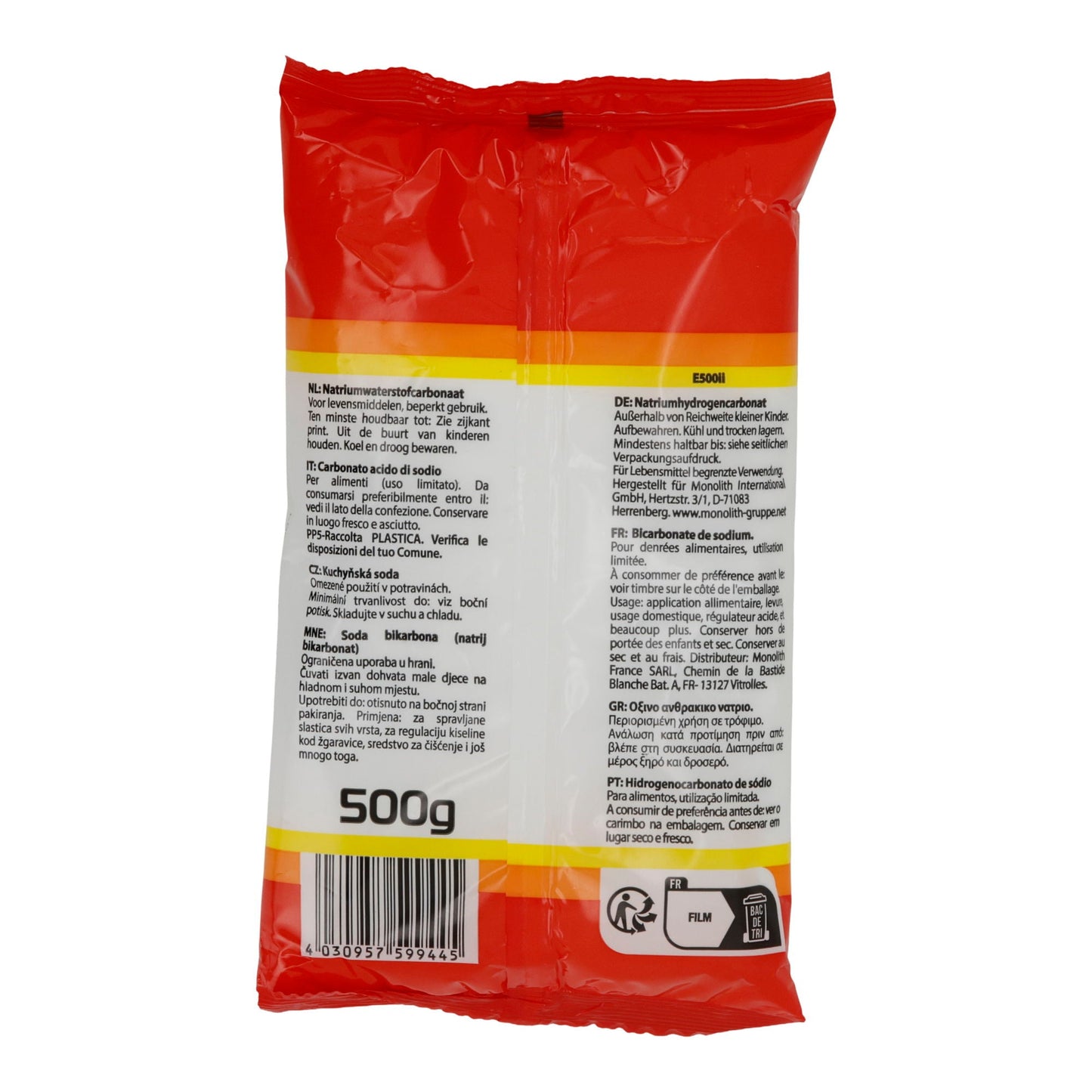 Natriumhydrogencarbonat Melnik | Soda | vielseitig für Haushalt & Küche | 500 g