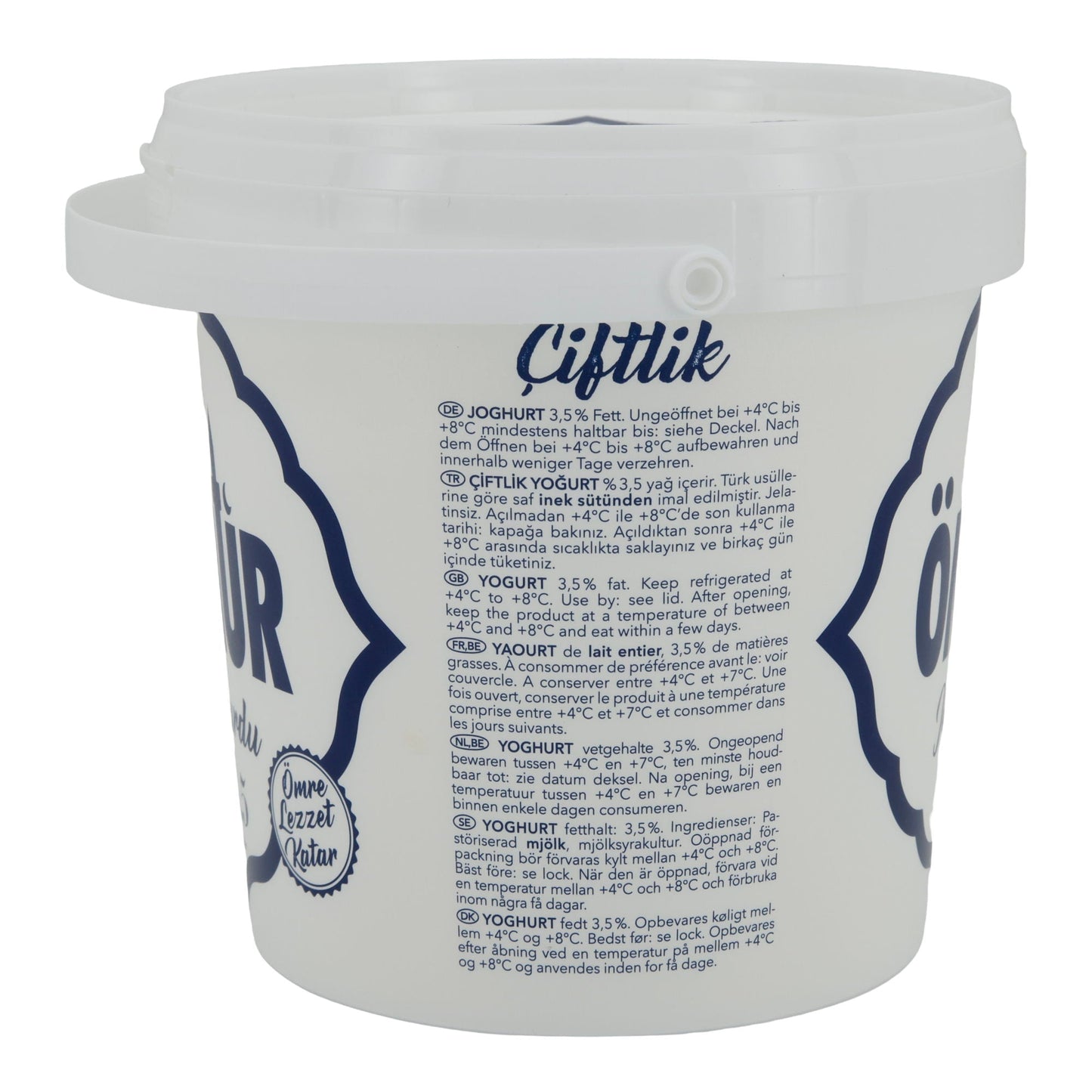 Naturjoghurt Ömür | Joghurt | Traditioneller Joghurt mit 3,5 % Fett | 1 kg OEMUER