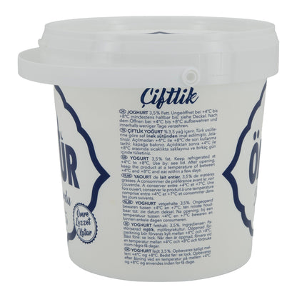 Naturjoghurt Ömür | Joghurt | Traditioneller Joghurt mit 3,5 % Fett | 1 kg OEMUER