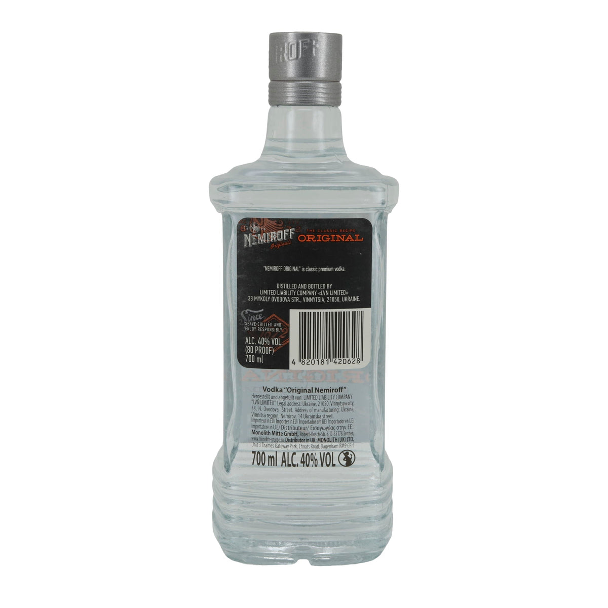 Nemiroff Vodka Original | Alkohol | ukrainischer Premium-Wodka | 0,7 l Flasche Nemiroff