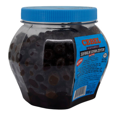 Olive Cebel | Olive nere con nocciolo | Specialità turca per piatti mediterranei | 1000 g