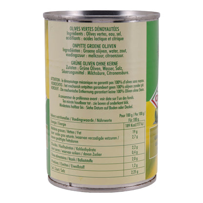 Oliven Crespo | Groene olijven zonder pit | Ideaal voor mediterrane gerechten | 397 g blik