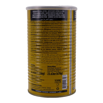 GREEN OLIVES WITHOUT PIT CANS