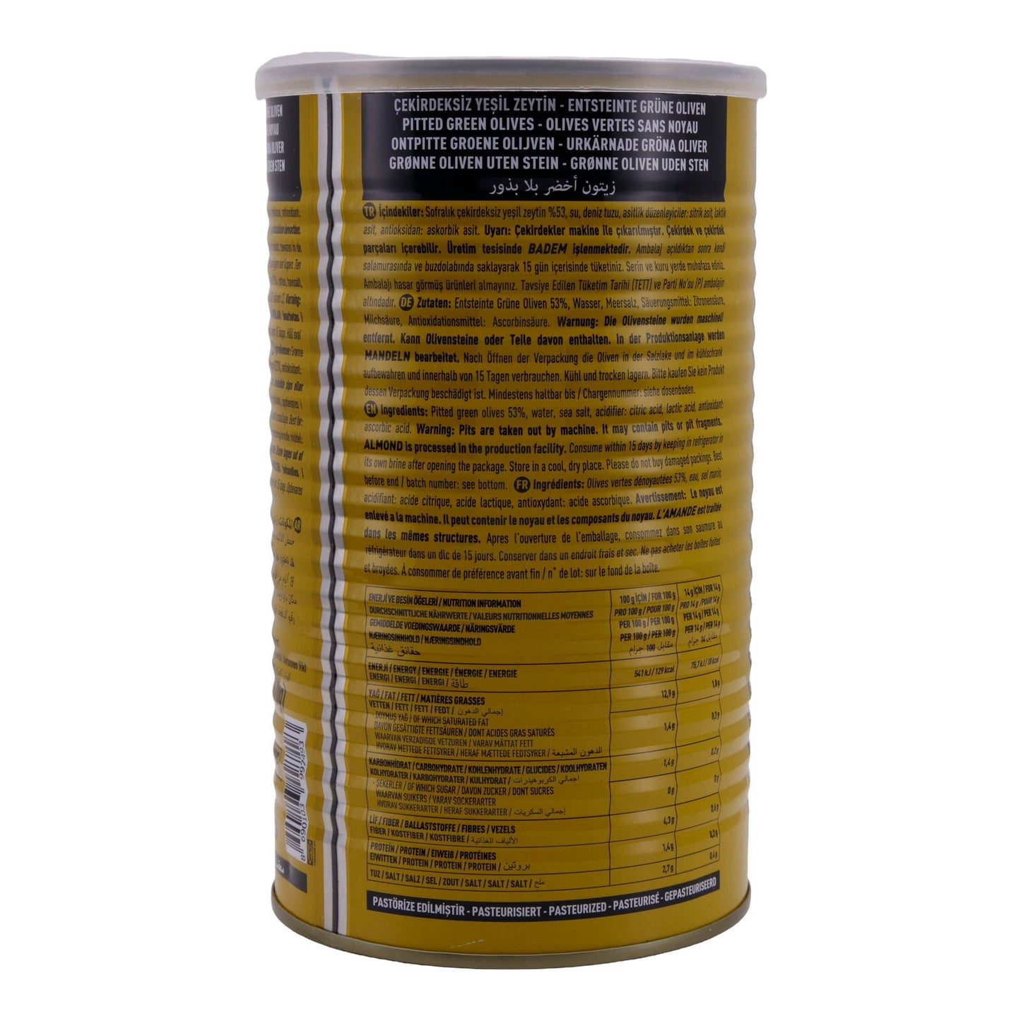 GREEN OLIVES WITHOUT PIT CANS