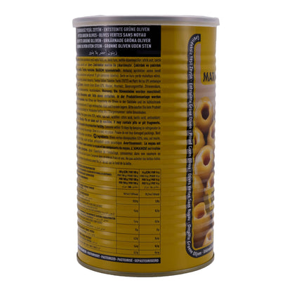 GREEN OLIVES WITHOUT PIT CANS