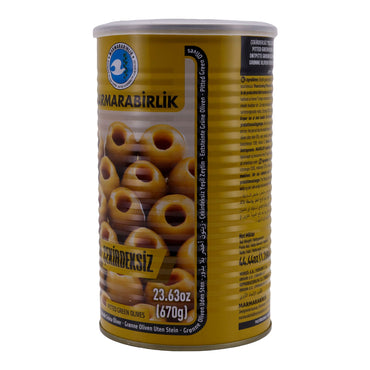 Oliven Marmarabirlik | Entsteinte Grüne Oliven | Pasteurisiert, 670 g Abtropfgewicht - Taste Your World