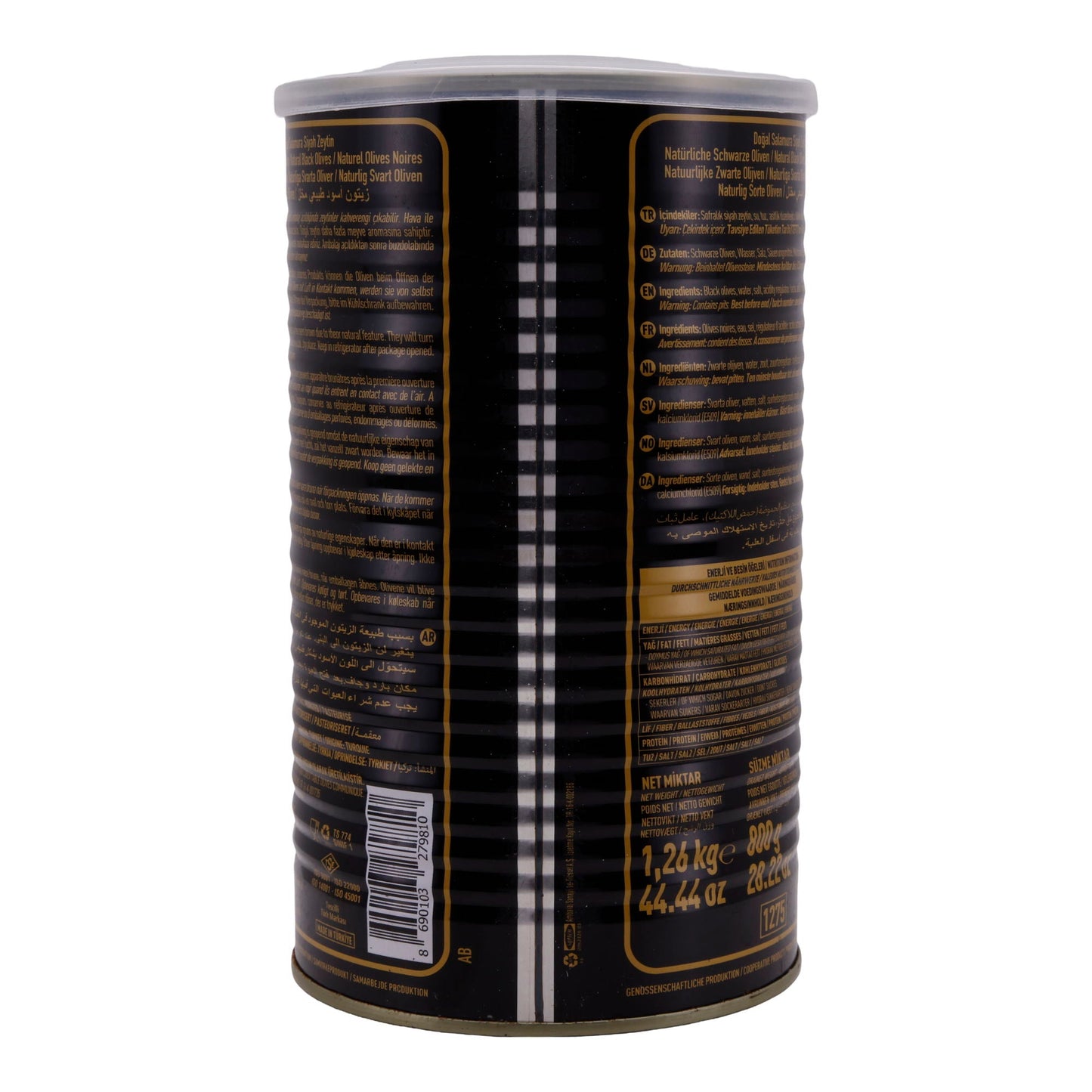 Oliven Marmarabirlik Gold | Olive Nere Naturali | Olive Delicate in Salamoia | 1,4 kg