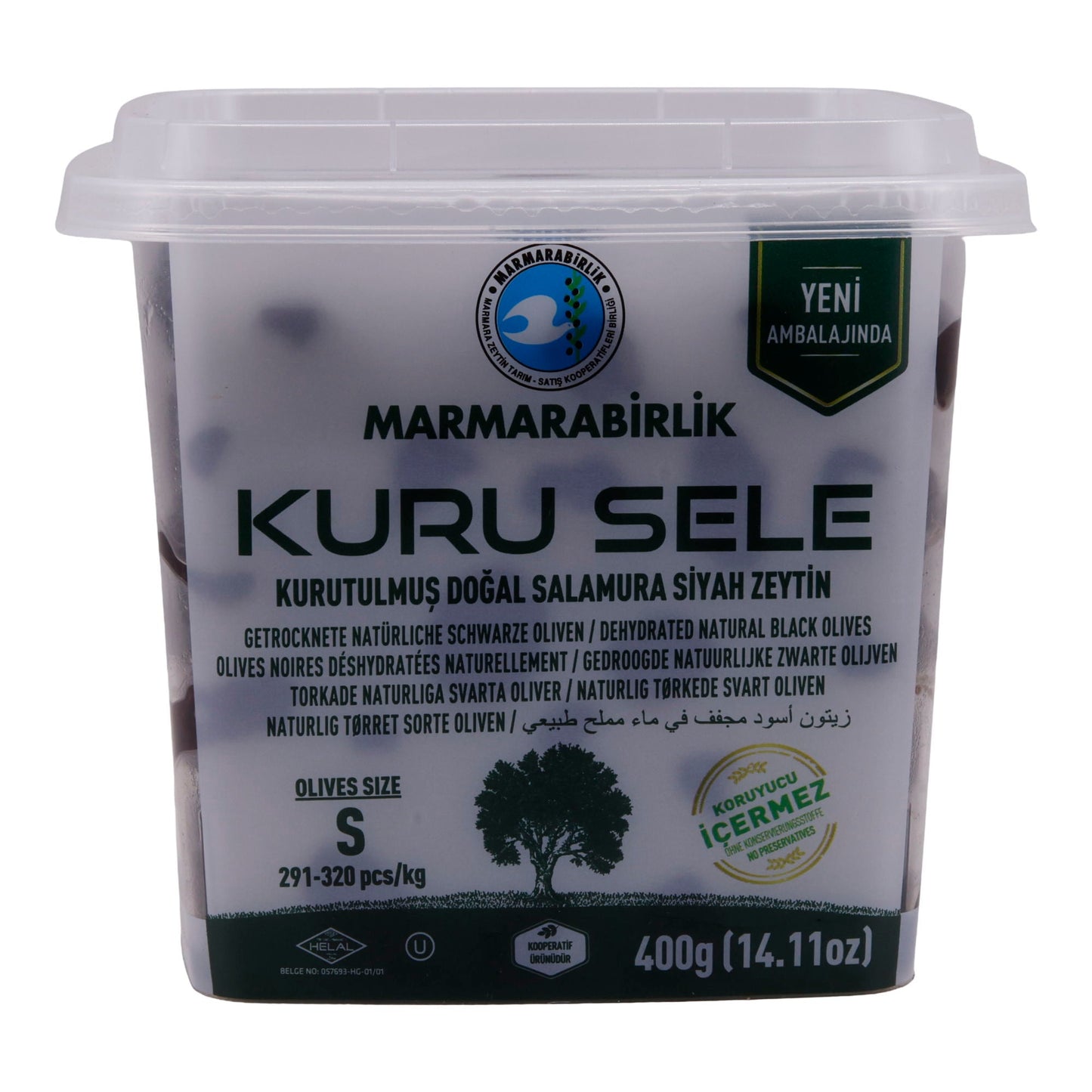 Olive Marmarabirlik | Kuru Sele S | Secche, nere, tradizionali | 400g