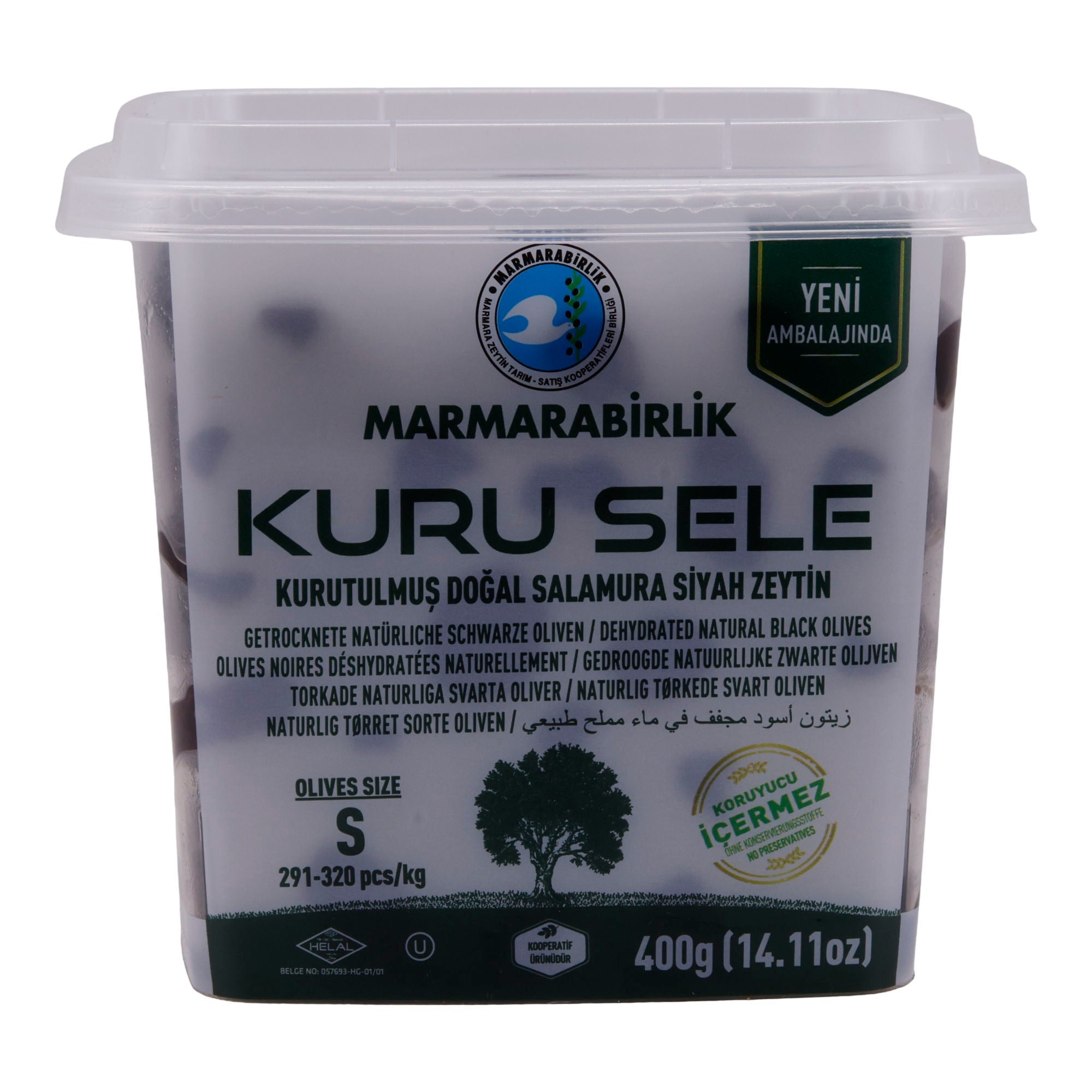 Oliven Marmarabirlik | Kuru Sele S | Getrocknet, schwarz, traditionell | 400g - Taste Your World