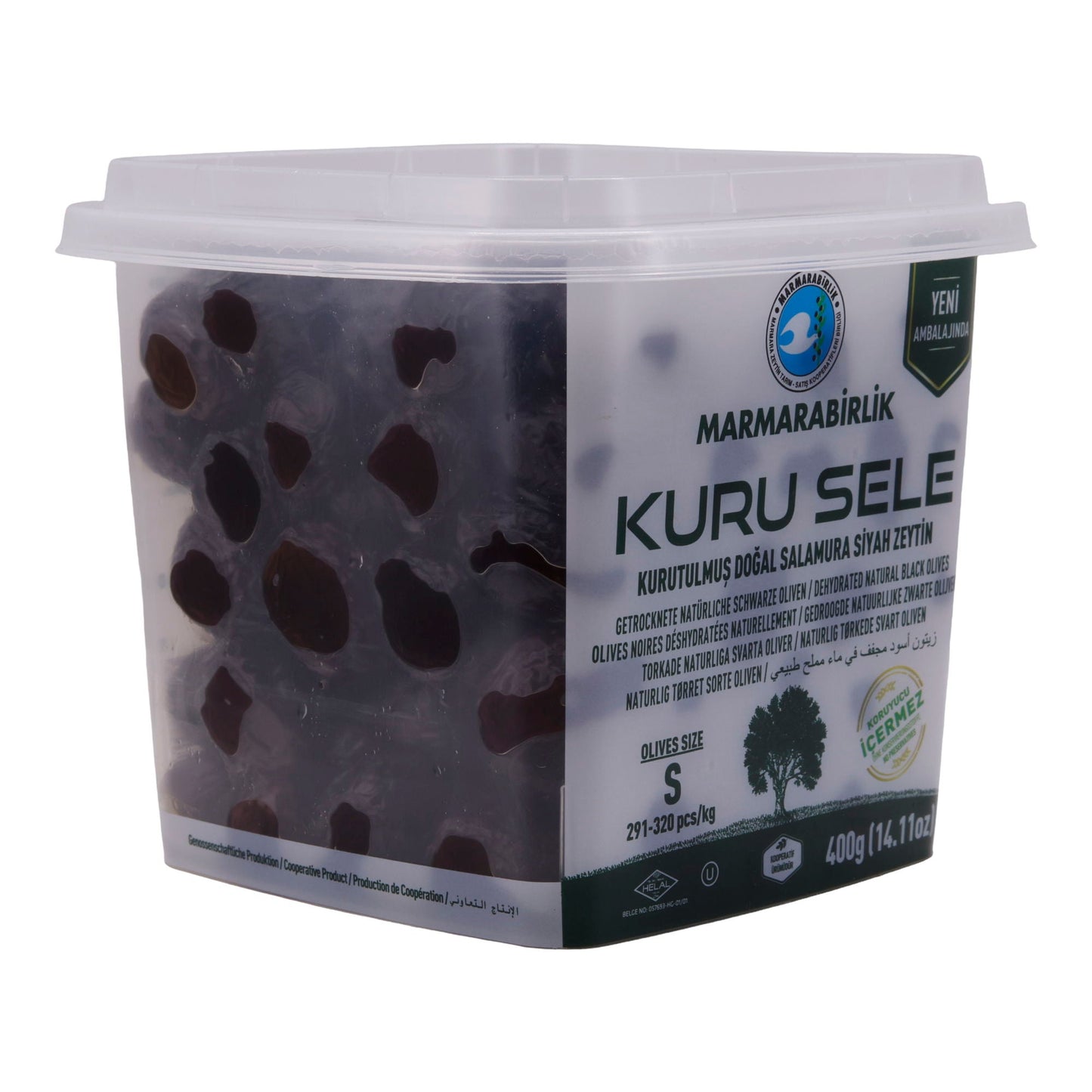 Olive Marmarabirlik | Kuru Sele S | Secche, nere, tradizionali | 400g