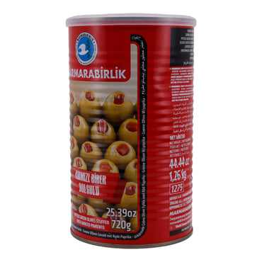Oliven Marmarabirlik | Olive | Gefüllt mit rotem Paprika | 720g - Taste Your World