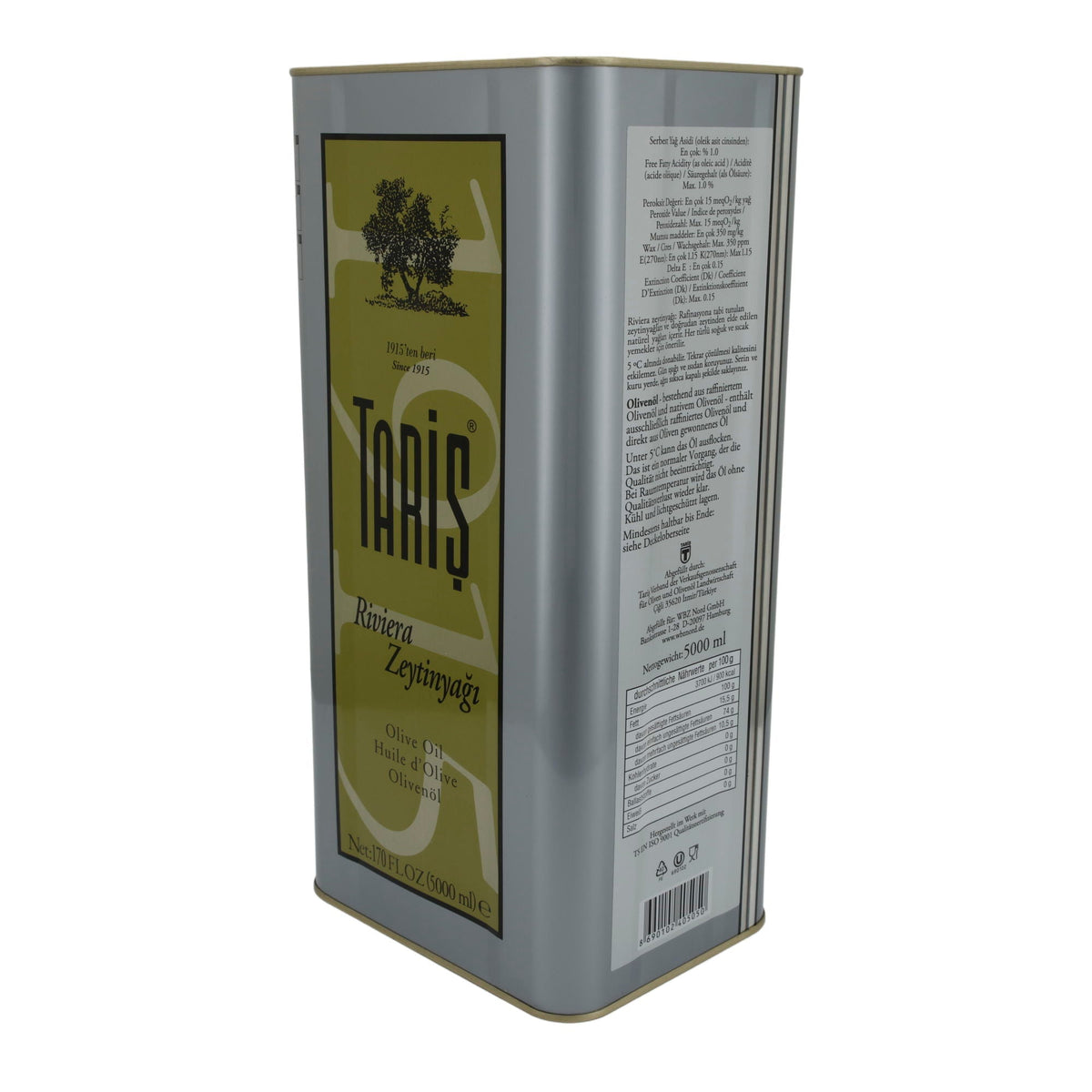 Olivenöl Taris Riviera | Natives Olivenöl | Premium Qualität | 5 L