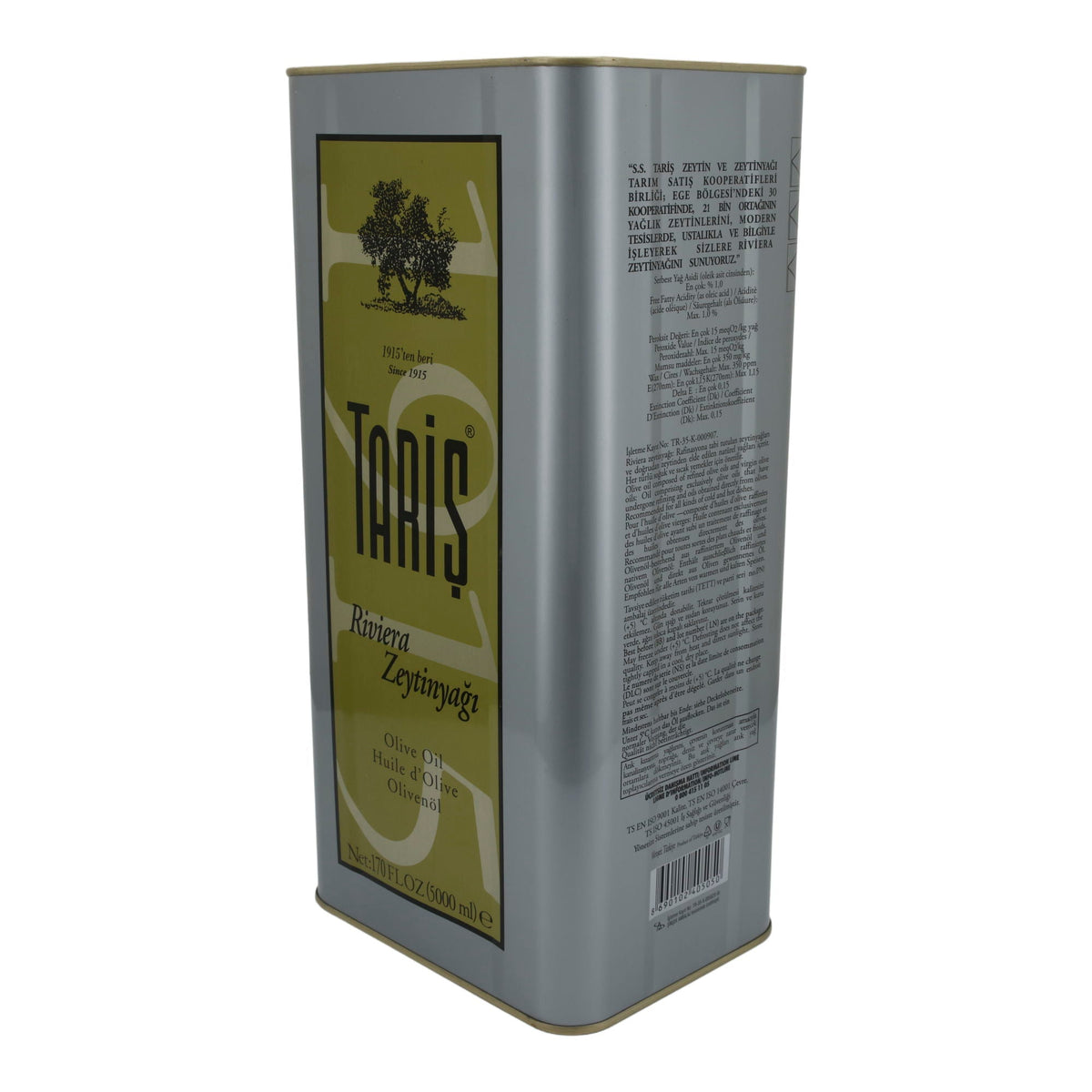 Olivenöl Taris Riviera | Natives Olivenöl | Premium Qualität | 5 L