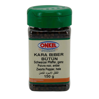 Onkel Kara Biber Bütün – Schwarzer Pfeffer, ganz, 150 g