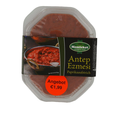 Paprikaaufstrich Memleket Antep Ezmesi | Brotaufstrich | Würziger Dip mit Paprika & Knoblauch | 150 g MEMLEKET