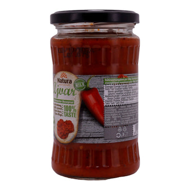 Paprikapasta Natura | Ajvar Dolce | Preparazione di verdure dolci con peperoni e melanzane | 370 ml
