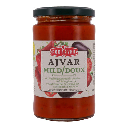 Pasta di peperoni Podravka | Ajvar delicato | Autentico da peperoni e melanzane | 350 g