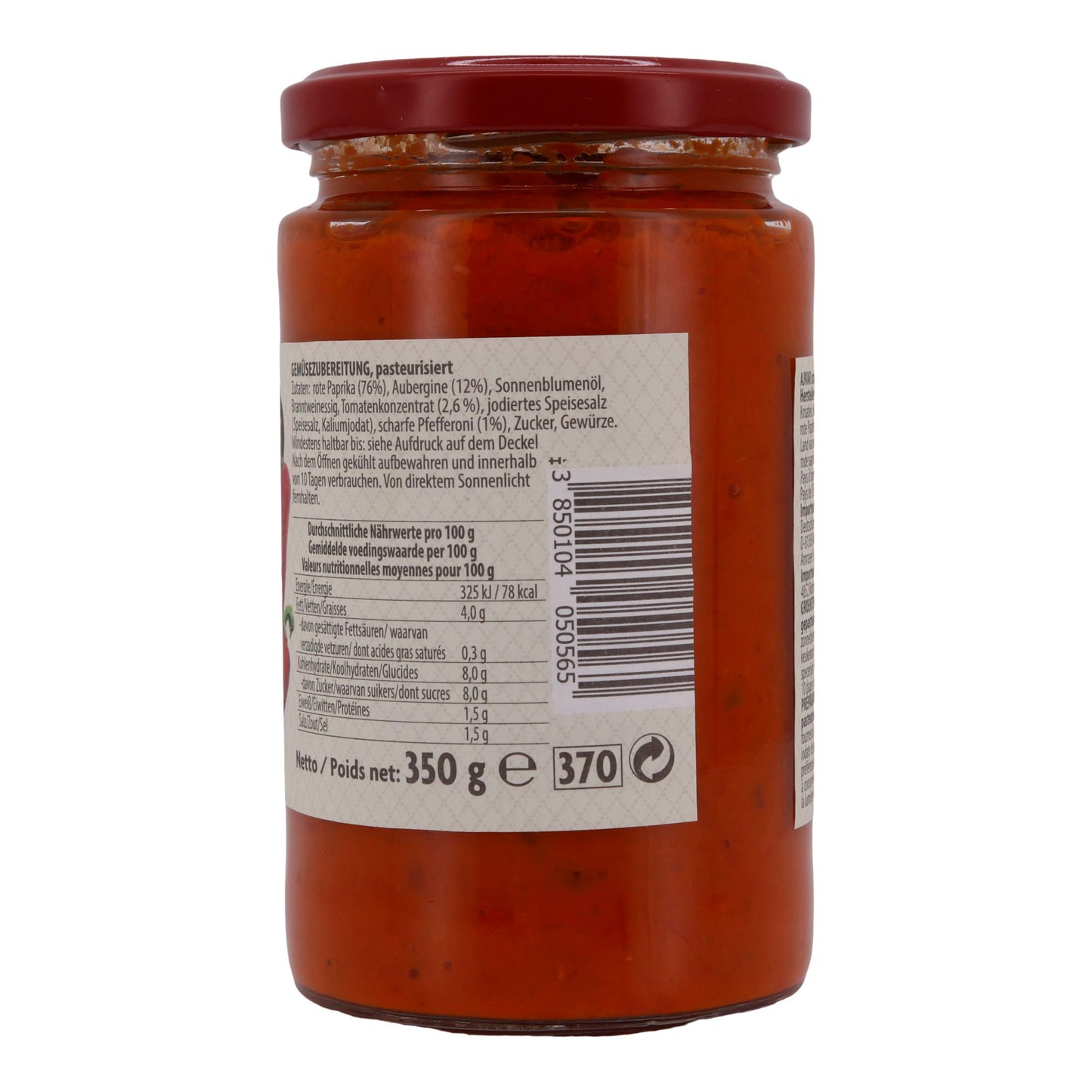 Pasta di paprika Podravka | Ajvar piccante | Speziato, per cucina dell'Europa sudorientale | 350 g