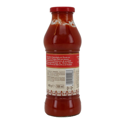 Passata di pomodori Mutti | Passata | dalla Toscana | bottiglia di vetro da 400 g