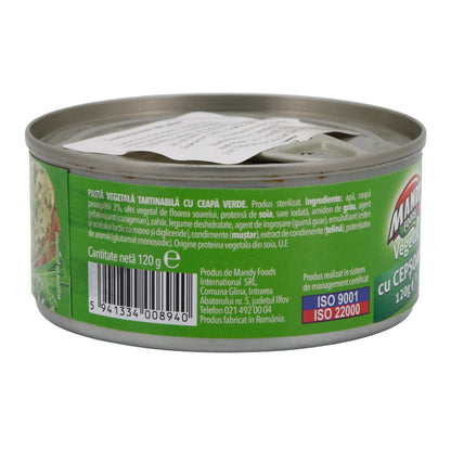 Pastă cu Ceapă Mandy Vegetal | Vegetarische Aufstrichpaste | Mit Zwiebeln | 120 g