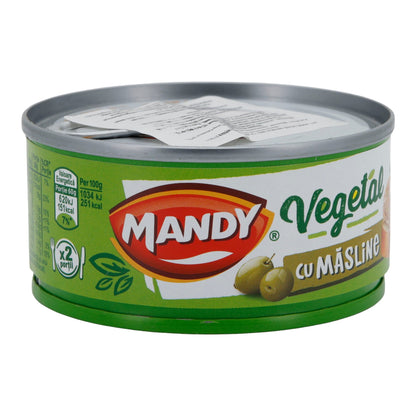 Pastă cu Măsline Mandy Vegetal | Aufstrich | Vegetarische Aufstrichpaste mit Oliven | 120 g