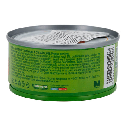 Pastă cu Măsline Mandy Vegetal | Aufstrich | Vegetarische Aufstrichpaste mit Oliven | 120 g