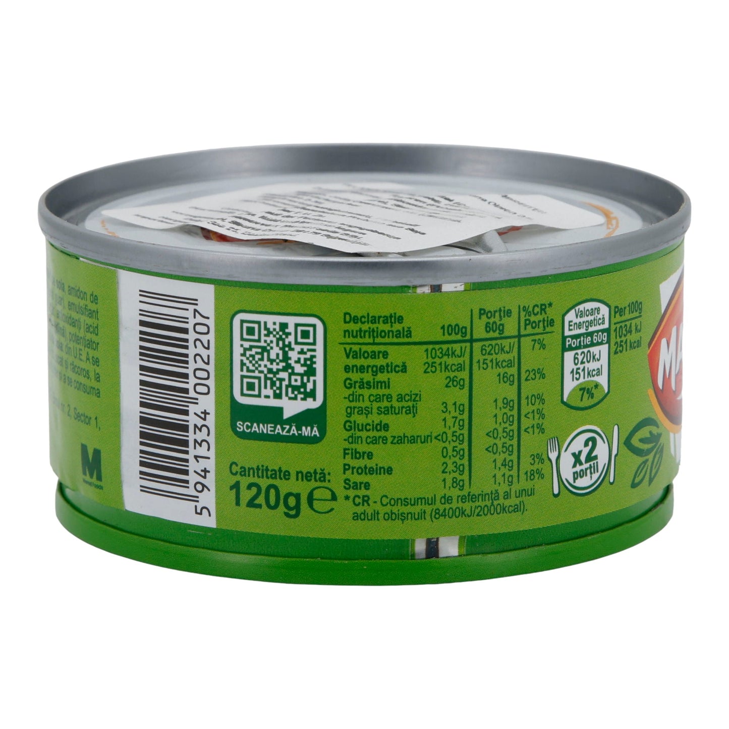 Pastă cu Măsline Mandy Vegetal | Aufstrich | Vegetarische Aufstrichpaste mit Oliven | 120 g