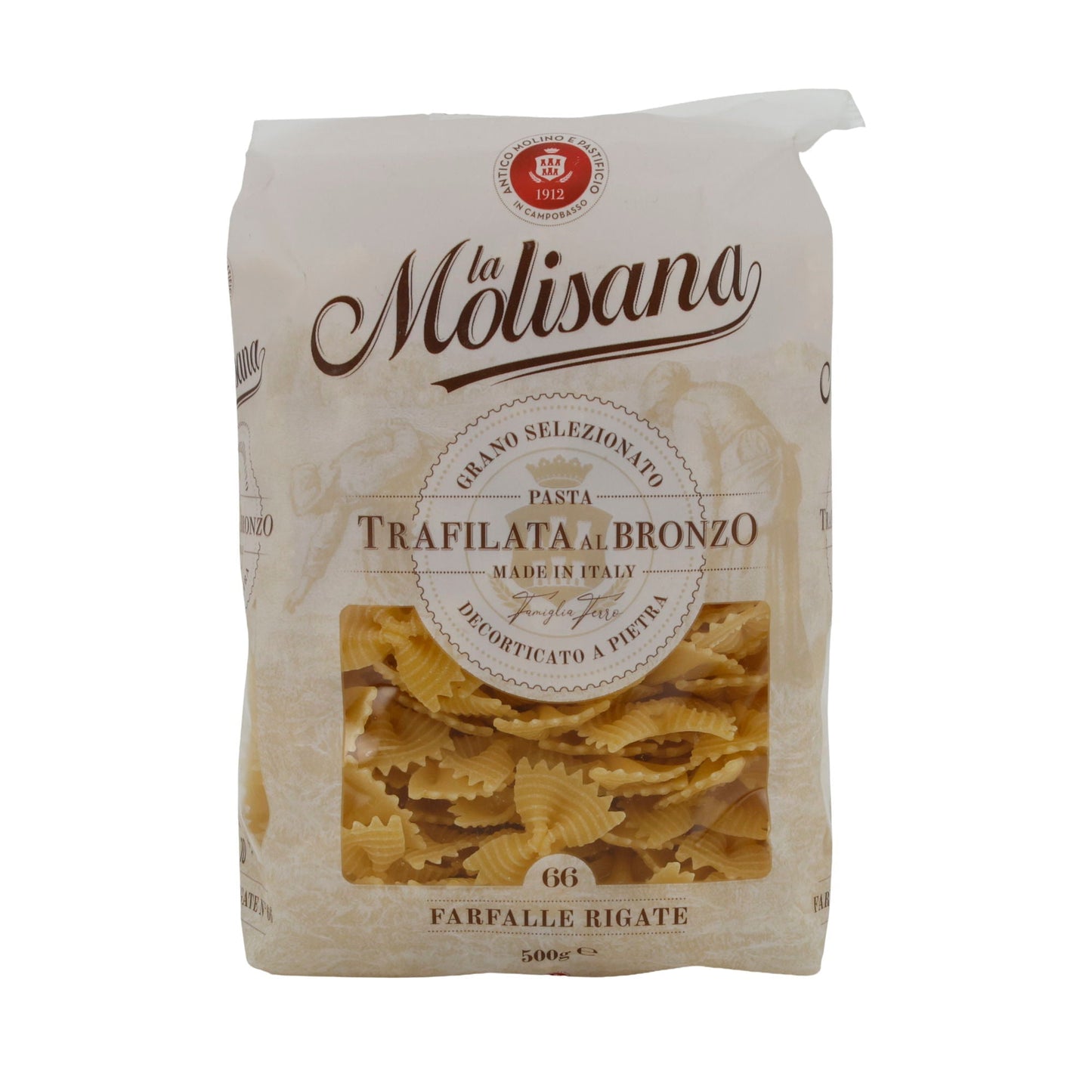 Pasta La Molisana | Farfalle Rigate N°66 | aus Hartweizengrieß | 500 g LA MOLISANA