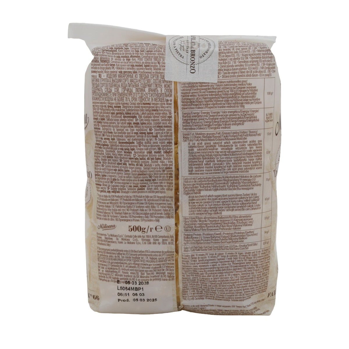 Pasta La Molisana | Farfalle Rigate N°66 | aus Hartweizengrieß | 500 g LA MOLISANA