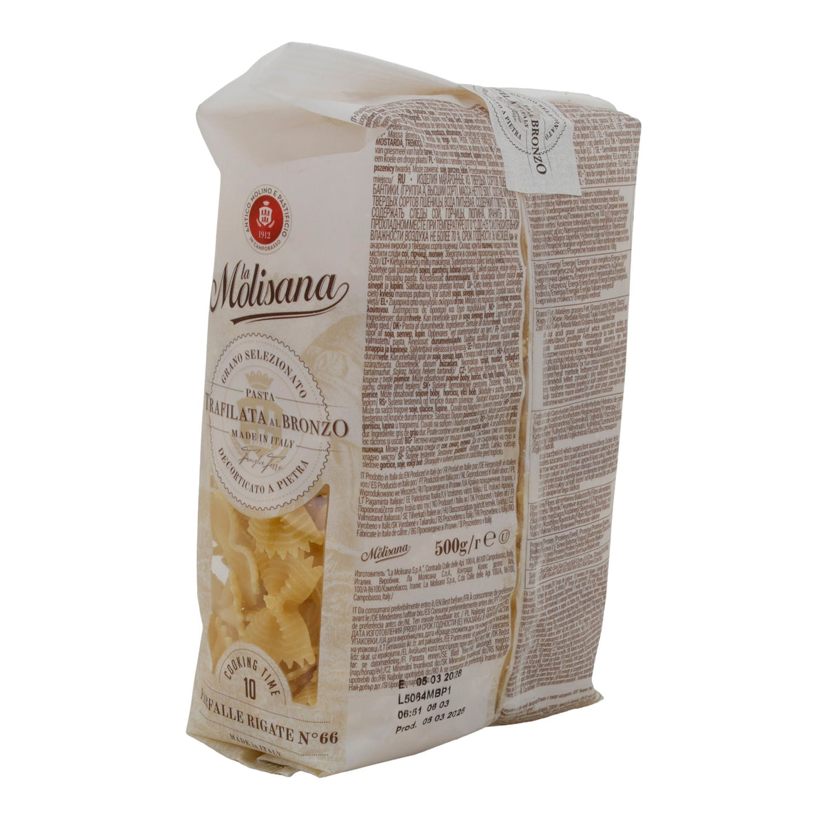Pasta La Molisana | Farfalle Rigate N°66 | aus Hartweizengrieß | 500 g LA MOLISANA