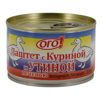 Pastete | OGO! Brotaufstrich mit Hühner- & Entenleber | 150 g | herzhaft & streichfähig OGO!