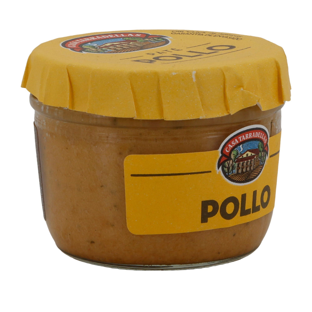 Paté Casa Tarradellas | Hühnerpastete ohne Gluten | Proteinreich & streichzart | 125 g Glas