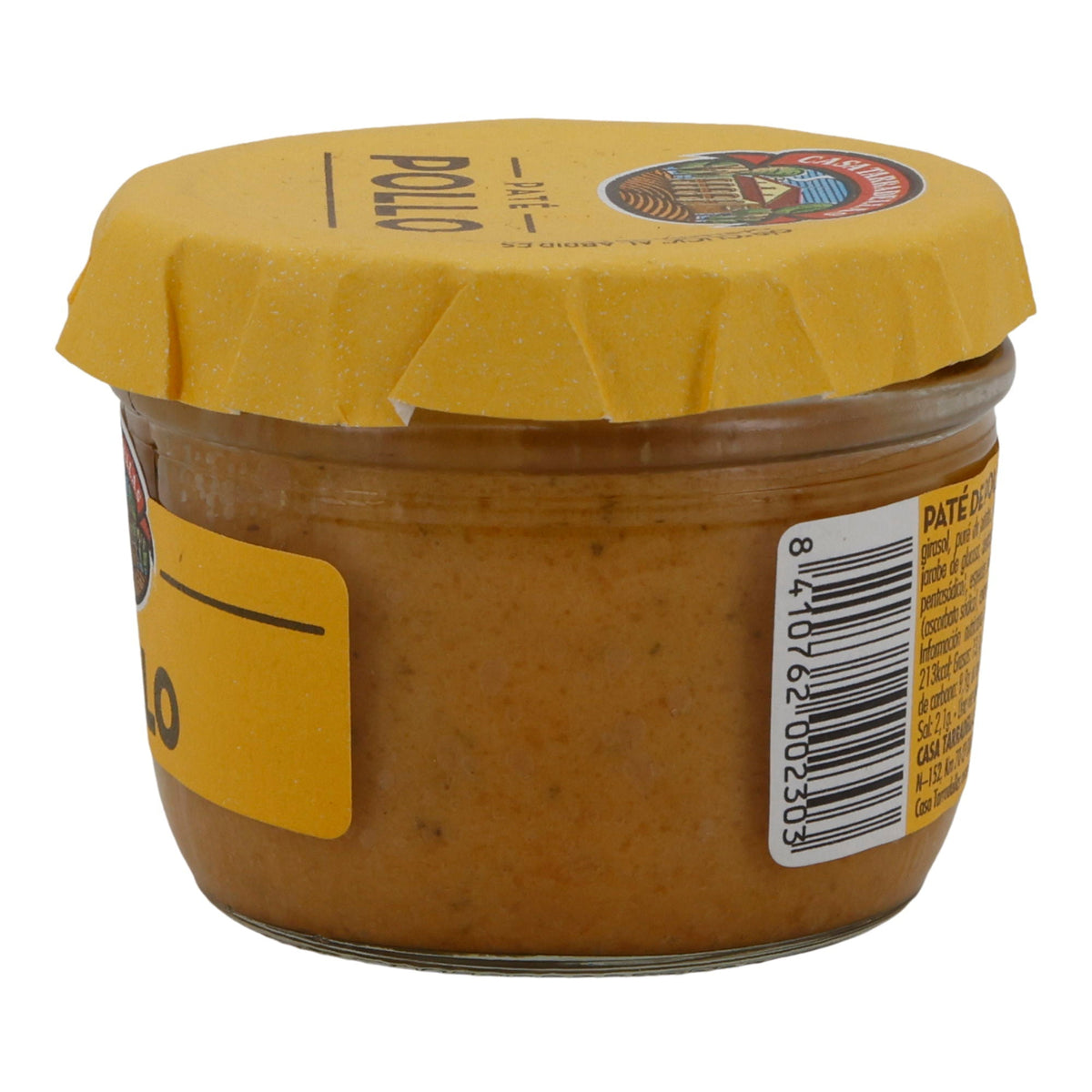 Paté Casa Tarradellas | Hühnerpastete ohne Gluten | Proteinreich & streichzart | 125 g Glas Silca